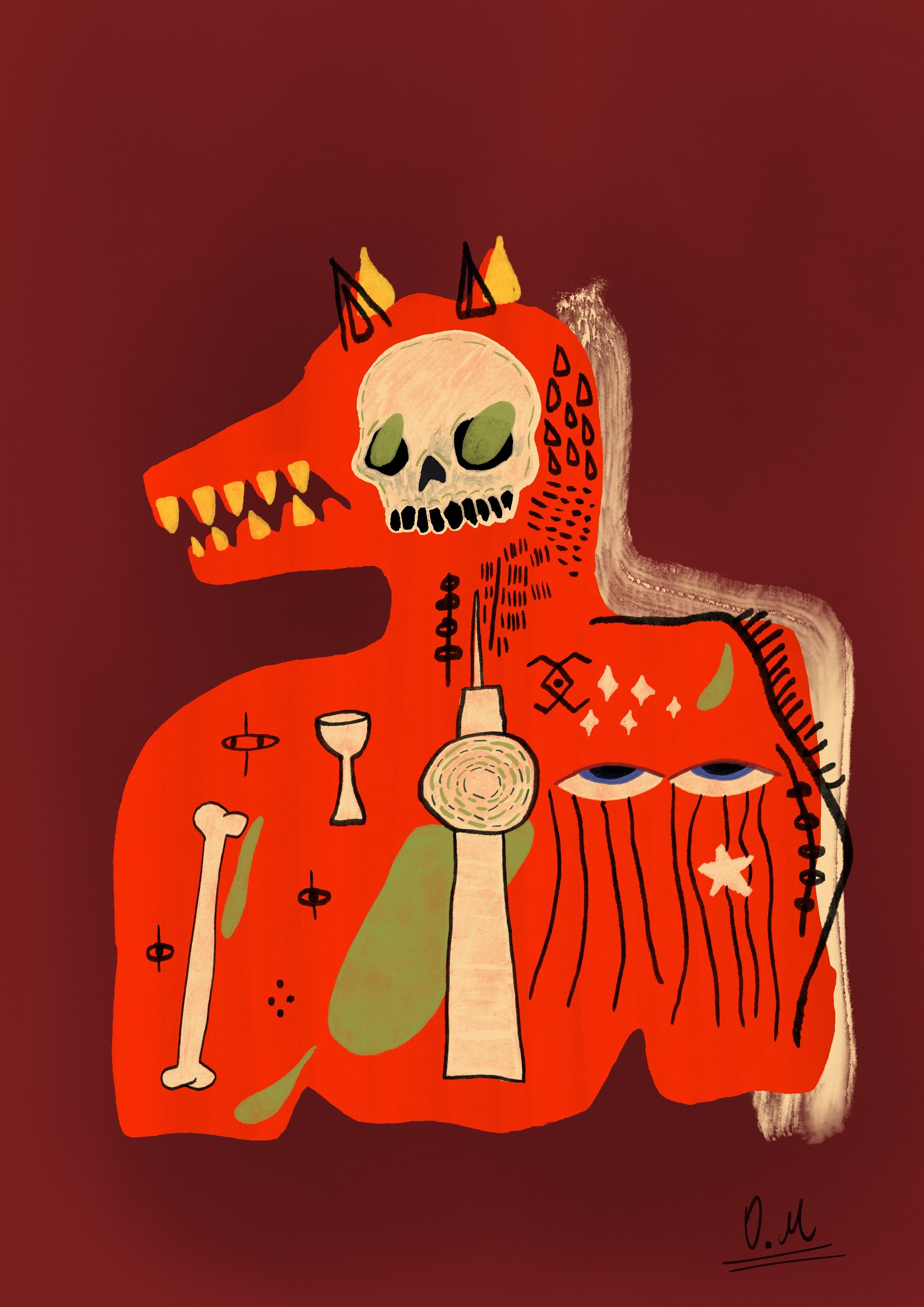 Berlin horse illustration