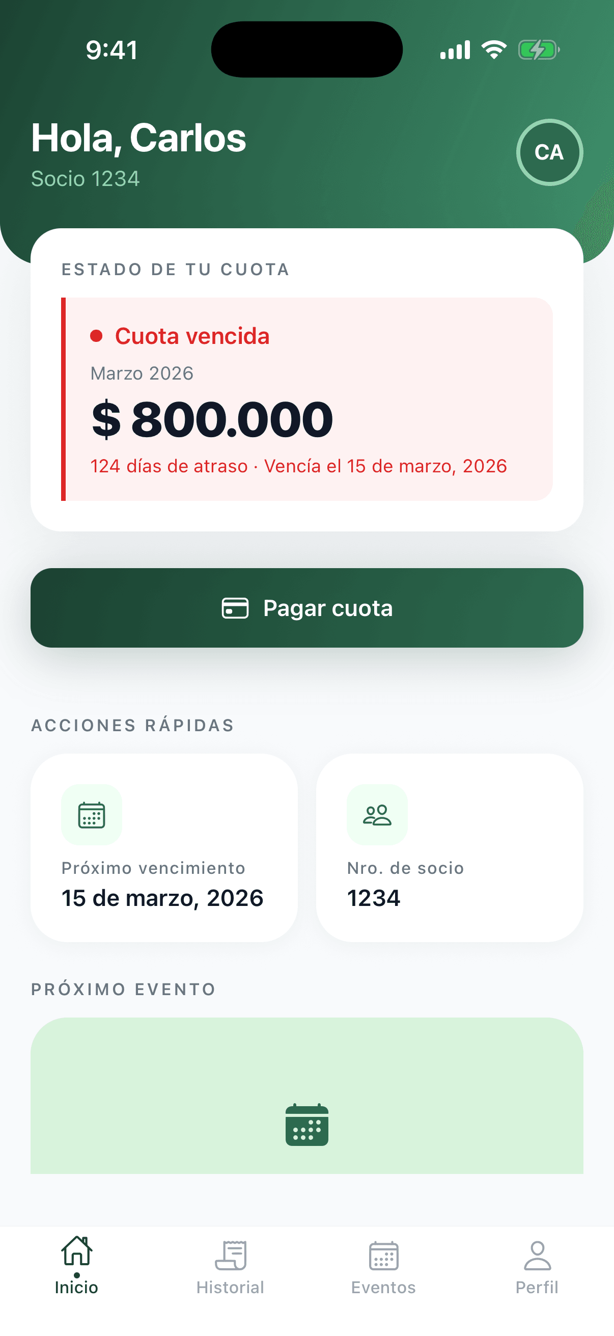 Full-stack fintech, built solo — app screen
